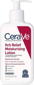 CeraVe Moisturizing Lotion for Itch Relief | 8 Ounce | Dry Skin Itch Relief Lotion with Pramoxine Hydrochloride | Fragrance Free (Pack of 4)
