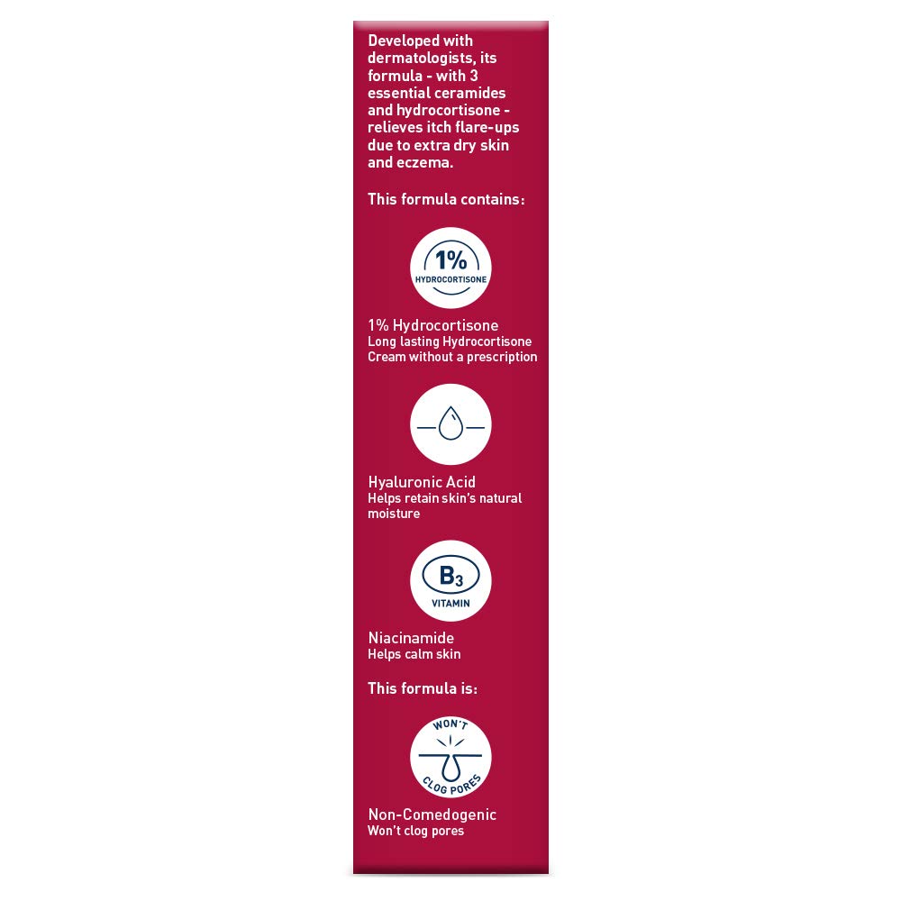 CeraVe 1% Hydrocortisone Anti Itch Cream. Dry Skin Care. 1oz | Dermatologist-Tested Formula with Hyaluronic Acid and Niacinamide Acts As A Soothing  Cream For Dry Skin Relief