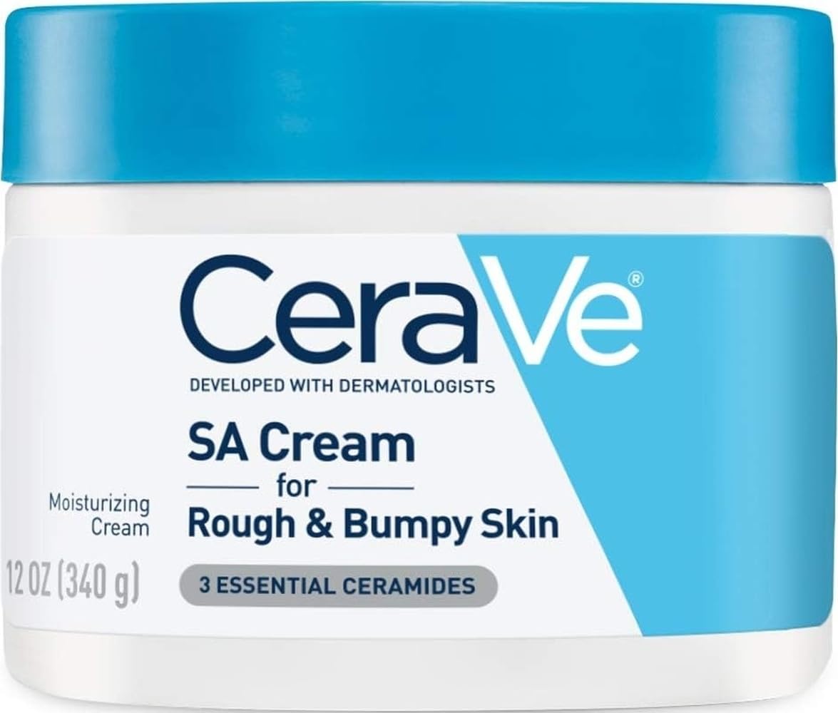 CeraVe SA Moisturizing Cream. Exfoliates and Softens Rough Skin. 12oz | Skin Care. Smooths Rough Skin with Salicylic Acid. Lactic Acid. Hyaluronic Acid. Niacinamide Fragrance-Free & Allergy Tested