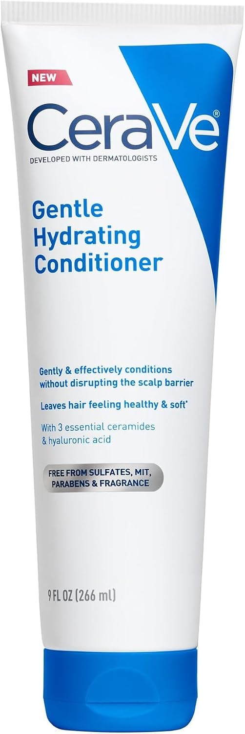 CeraVe Gentle Hydrating Conditioner. Hair Conditioner with Hyaluronic Acid | Conditions Hair and Scalp with Niacinamide and Ceramides In A Sulfate-Free. Color-Safe Formula For All Hair and Scalp Types