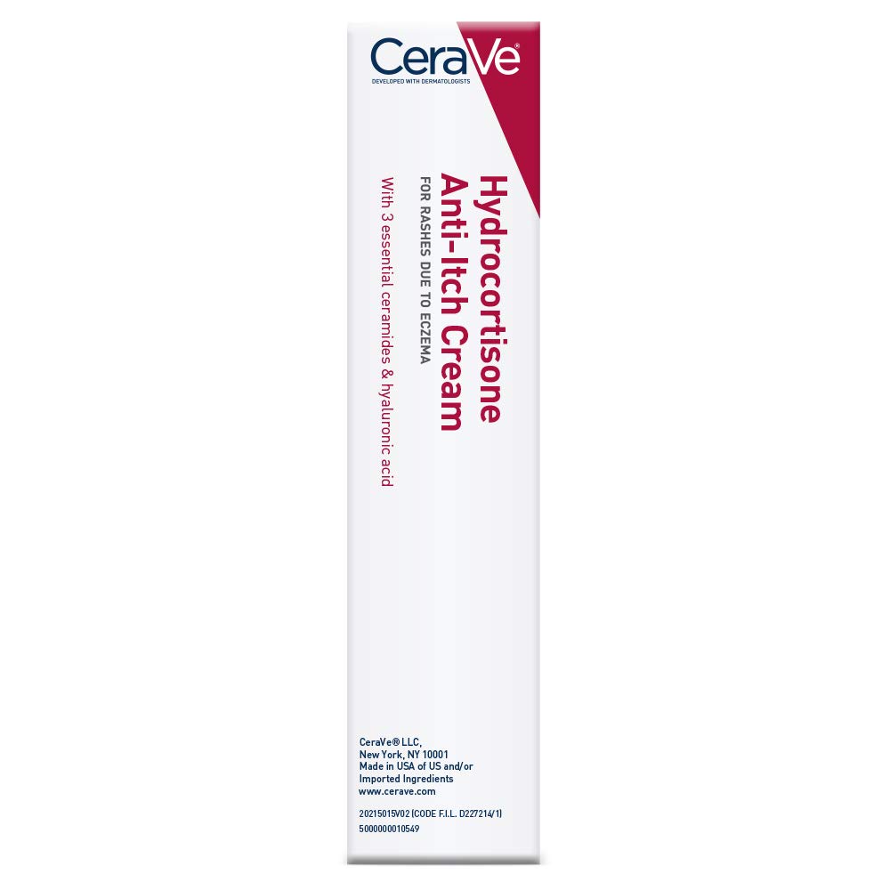 CeraVe 1% Hydrocortisone Anti Itch Cream. Dry Skin Care. 1oz | Dermatologist-Tested Formula with Hyaluronic Acid and Niacinamide Acts As A Soothing  Cream For Dry Skin Relief