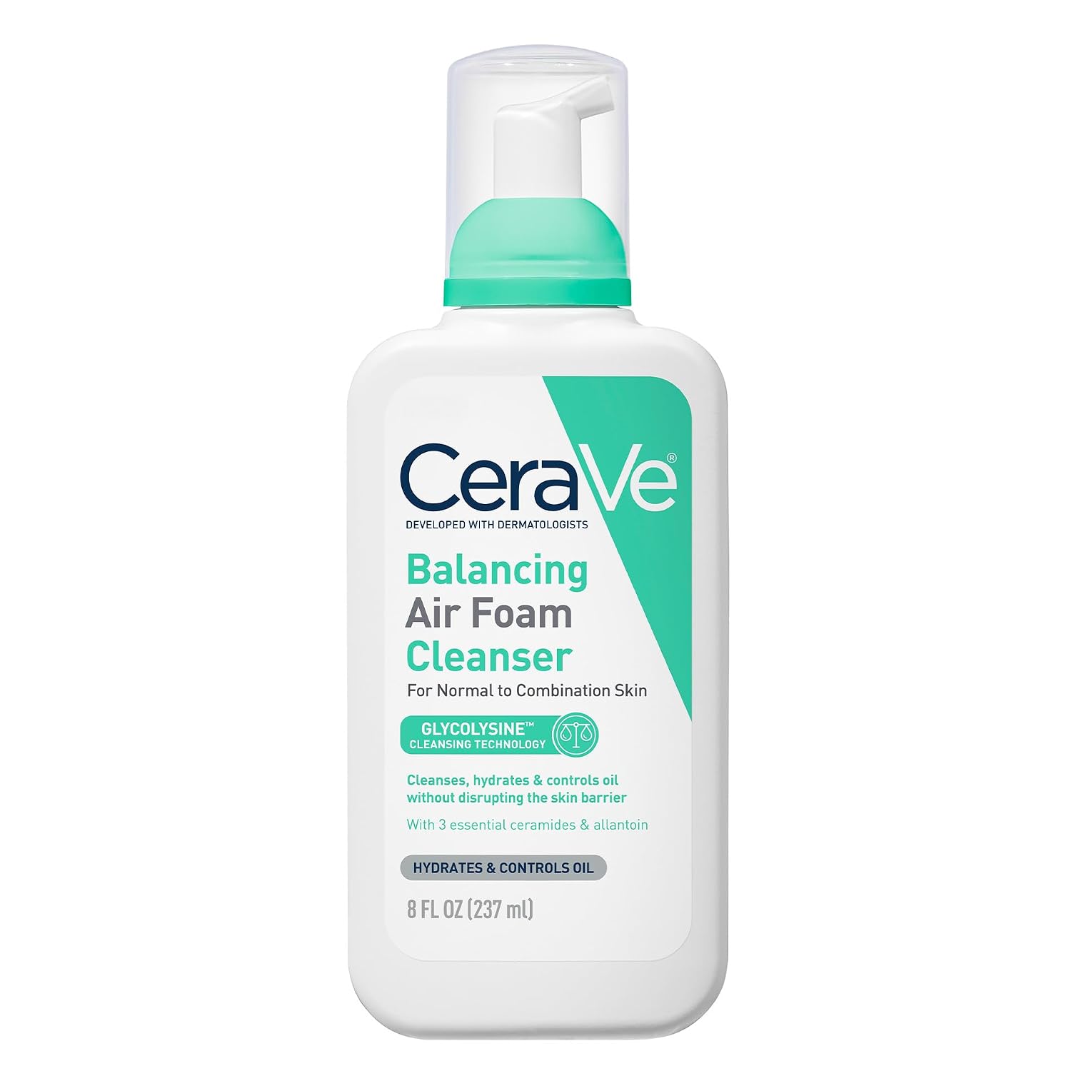 CeraVe Air Foam Face Wash. Hydrating Facial Cleanser. Combination Skin. 8 Ounce (Pack of 12)