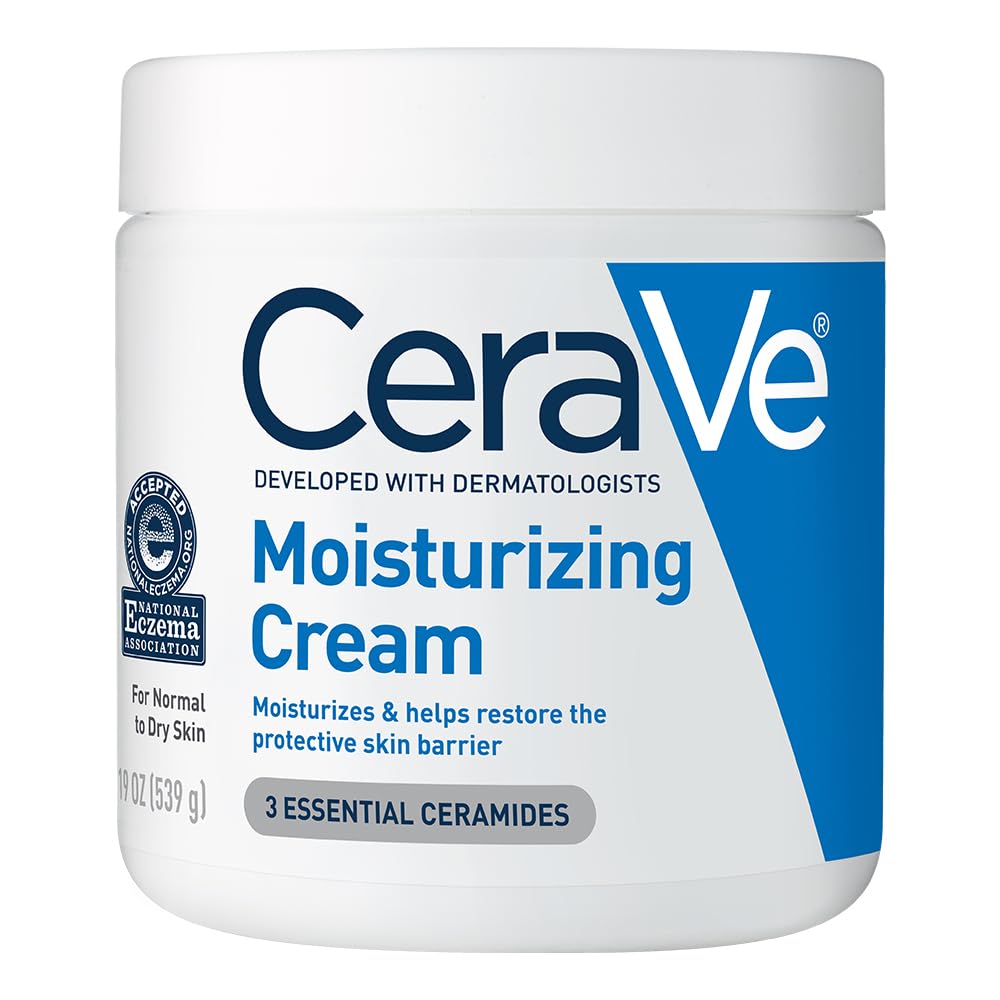 CeraVe Moisturizing Cream. Face Body Moisturizer. Normal to Dry Skin. 8 Fl Oz | Hyaluronic Acid For Instant Hydration. Skin Barrier Repair. Ceramide Moisturizer. Fragrance Free. Non-Comedogenic. Daily Use