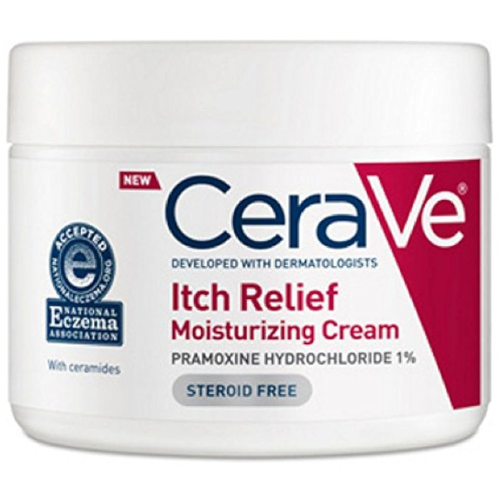 CeraVe Moisturizing Cream for Itch Relief. Anti Itch Cream. 16oz | Skin Care That Relieves Minor Skin Irritations. Sunburn & Bug Bites with Pramoxine Hydrochloride In A Fragrance Free Formula