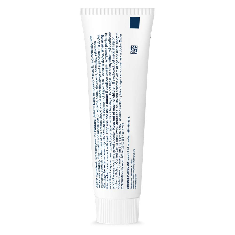 CeraVe 1% Hydrocortisone Anti Itch Cream. Dry Skin Care. 1oz | Dermatologist-Tested Formula with Hyaluronic Acid and Niacinamide Acts As A Soothing  Cream For Dry Skin Relief
