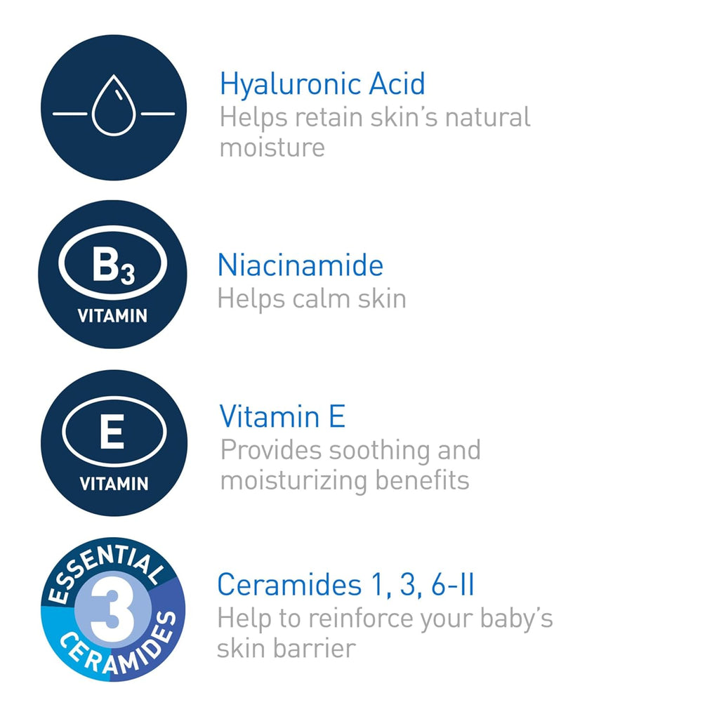 CeraVe Baby 2-in-1 Wash & Shampoo with Vitamin E for Hair & Skin. 8oz | Tear-Free Wash For Baby Hair and Skin with Vitamin E. Fragrance-Free. Paraben-Free. Dye-Free. Phthalates-Free. Sulfate-Free