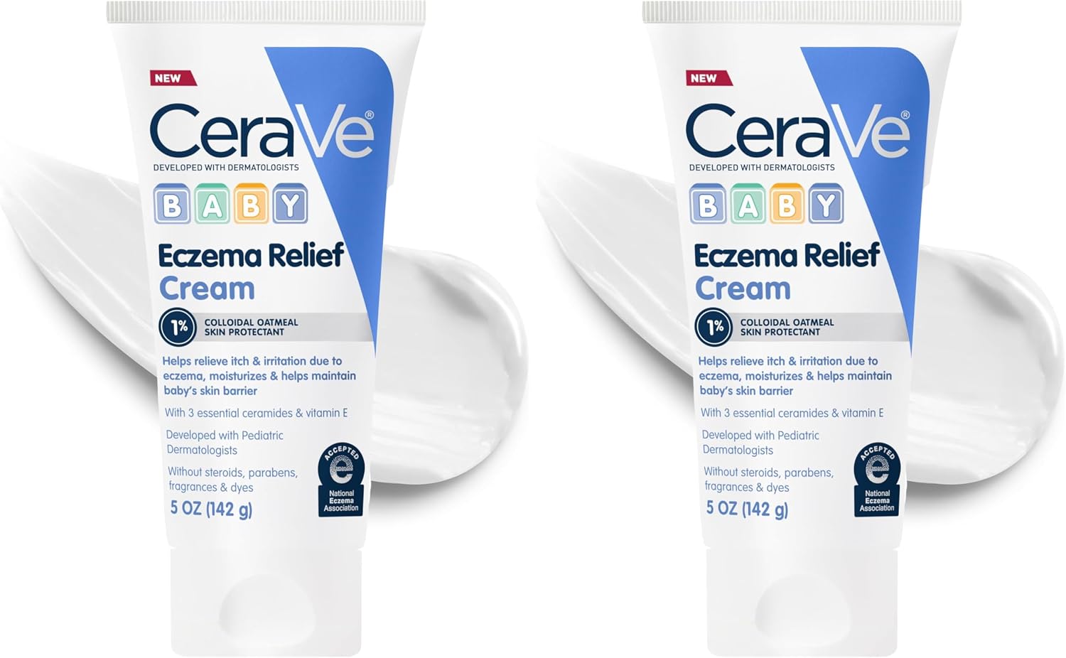 CeraVe Baby Relief Cream with 1% Colloidal Oatmeal & Vitamin E. 5oz | Baby Eczema Cream with Ceramides Helps Soothe and Calm Itchy Skin. Fragrance-Free. Developed with Pediatric Dermatologist