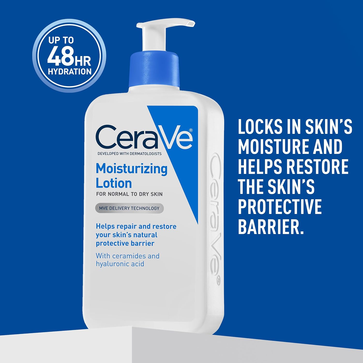 CeraVe Daily Moisturizing Lotion. Face and Body Lotion. Skin care. 19oz | Hyaluronic Acid. Lotion For Dry Skin. Skin Barrier Repair. Ceramide Moisturizer. For Men and Women. Fragrance Free. Oil-Free