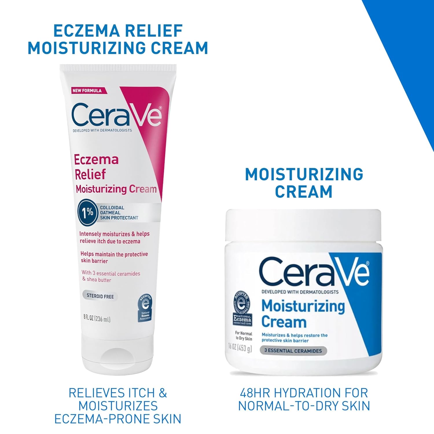 CeraVe  Relief Moisturizing Cream. Shea Butter Dry Skin Lotion. 8oz | Steroid-Free Skin Care Formula with Colloidal Oatmeal and Vitamin E Provides Soothing Treatment For Itchy Skin