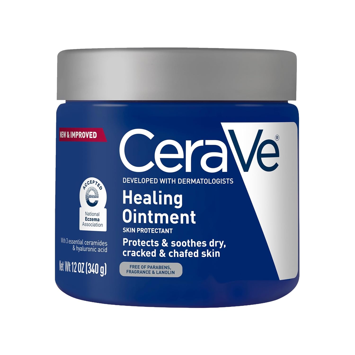 CeraVe Healing Ointment. Hyaluronic Acid Skin Protectant for Dry Skin. 12oz | Barrier Cream. Skin Care for Face & Body. Skin Barrier Repair with Ceramides & Petrolatum. Fragrance Free. Lanolin Free
