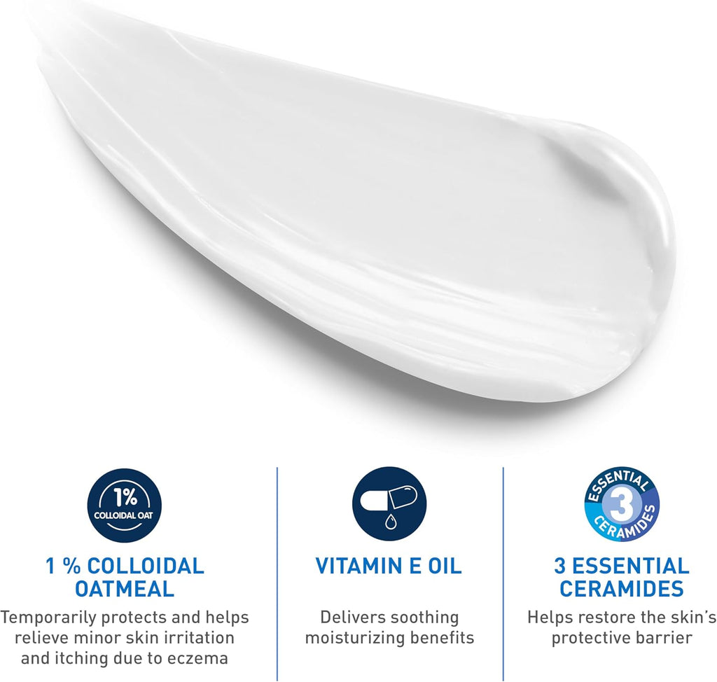 CeraVe Baby  Relief Cream.1% Colloidal Oatmeal Cream with Vitamin E & Ceramides.Soothes & Calms Itchy Skin.Developed with Pediatric Dermatologist.Fragrance Free.5oz.(Pack of 2)