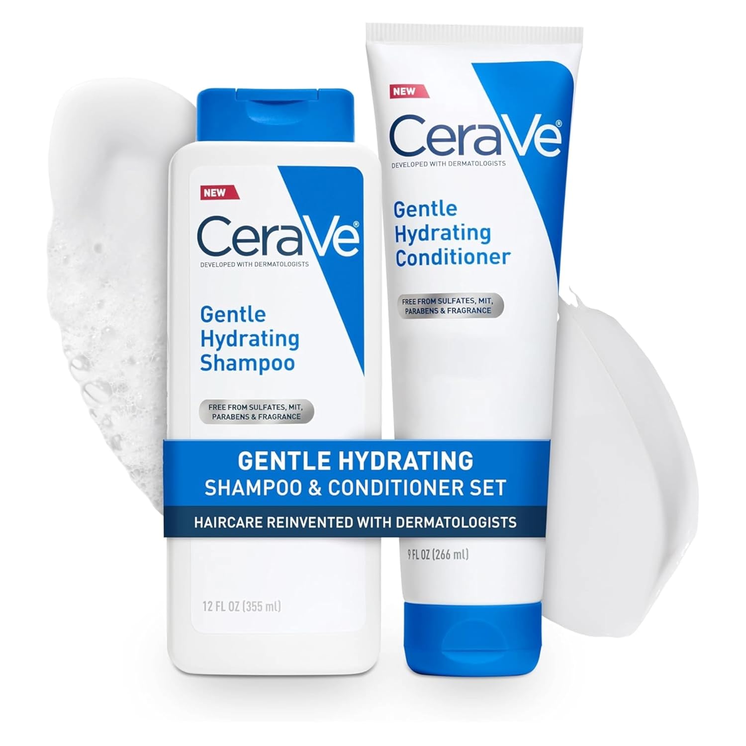 CeraVe Gentle Hydrating Shampoo. With Ceramides. Niacinamide & Hyaluronic Acid For Soft. Healthy Looking Hair & Scalp. Sulfate Free & Color Safe Shampoo. For All Hair Types. 12 Oz (Pack of 2)