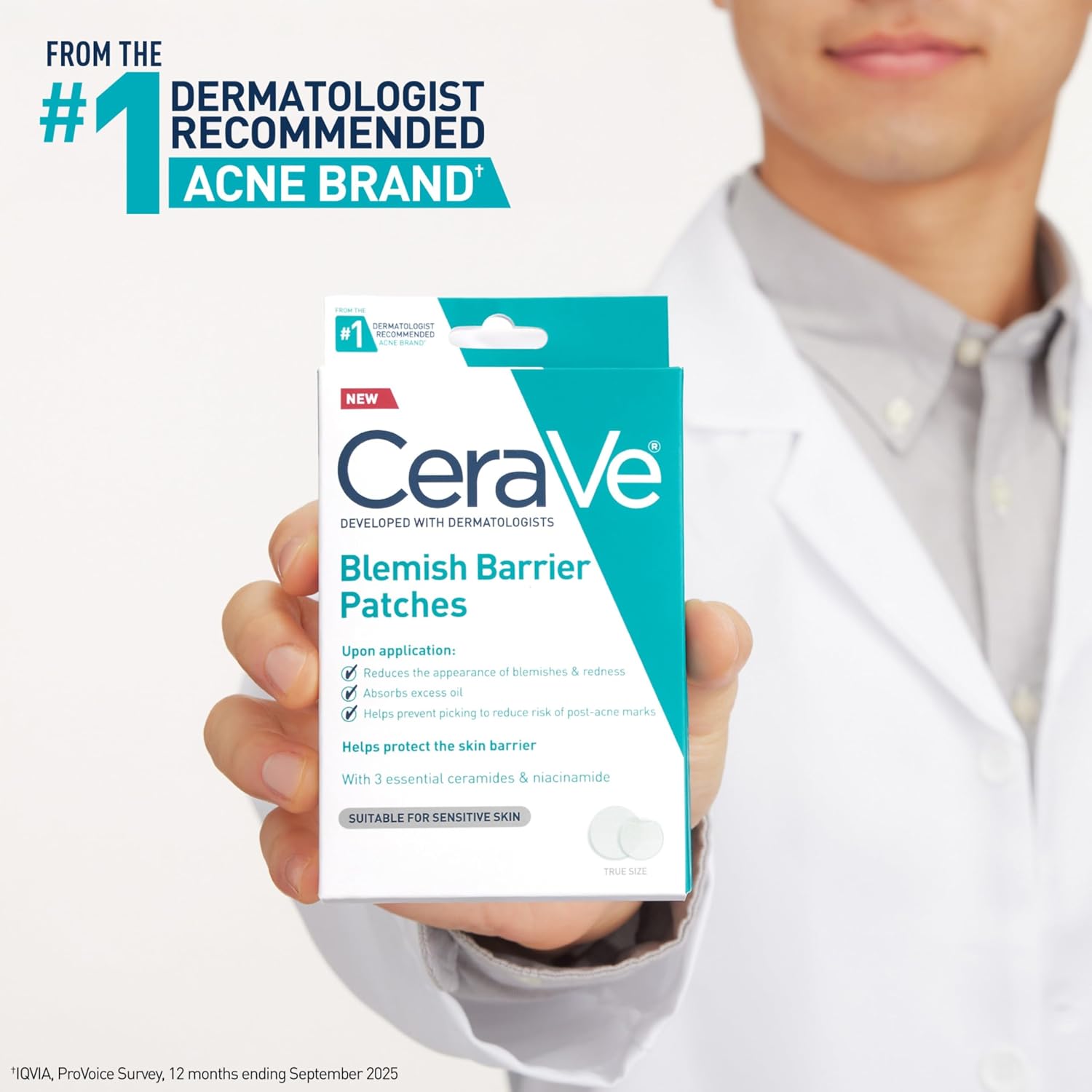 CeraVe Hydrocolloid Pimple Patches with Niacinamide. Ultra-Thin. 44ct | Absorbs Oil with Niacinamide and Ceramides. Ultra-Thin Acne Patches That Blend Into All Skin Tones. For Sensitive Skin