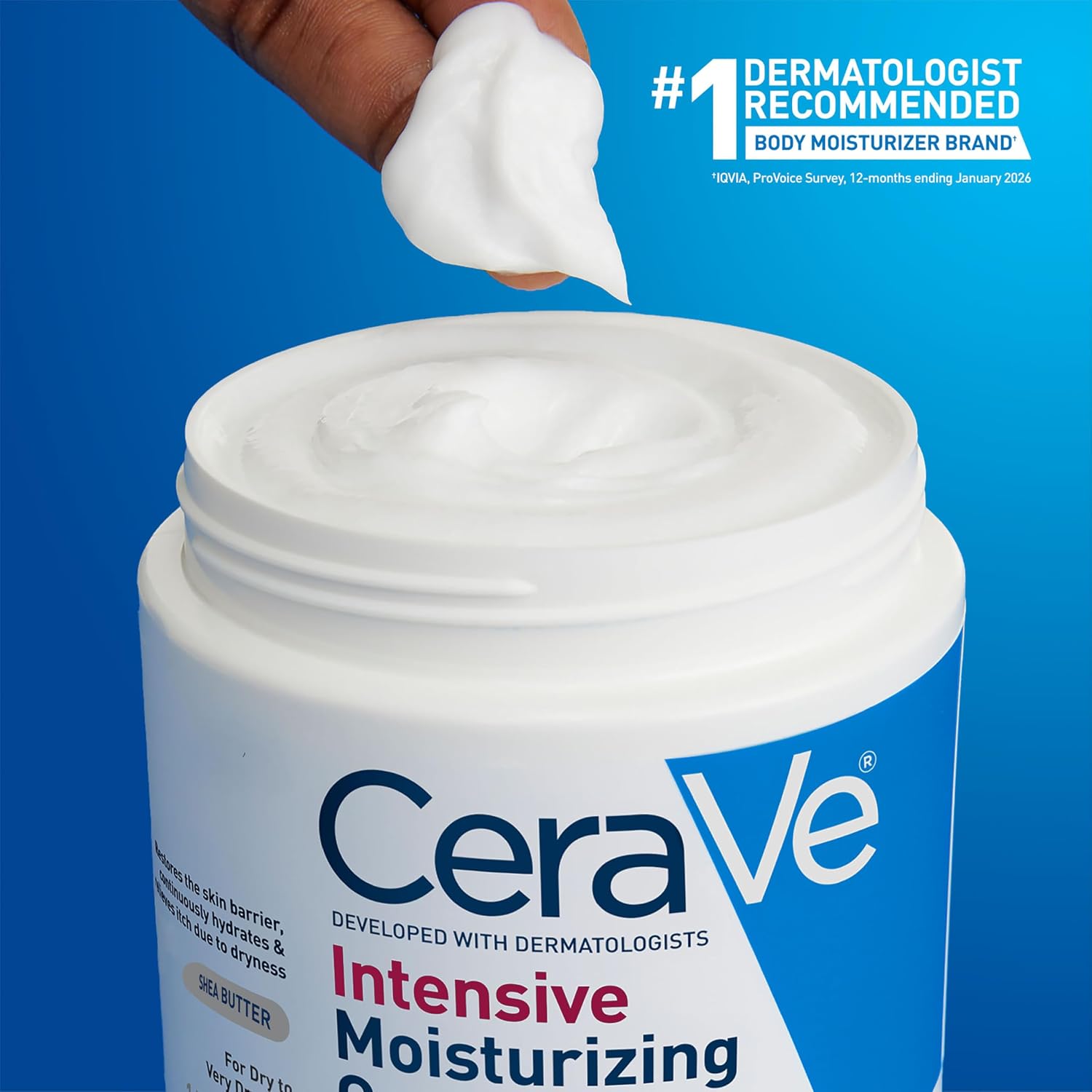 CeraVe Intensive Moisturizing Cream with Shea Butter for Dry Skin. 19oz | Skin Care. Instant Hydration. Body Care. Skin Barrier Repair. Body Cream. Fragrance Free. Extremely Dry Skin