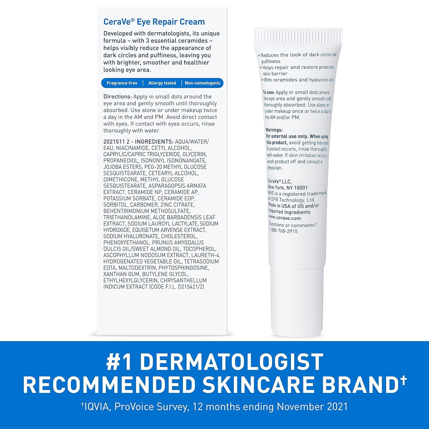 CeraVe Eye Repair Cream 0.5 oz (Pack of 3)