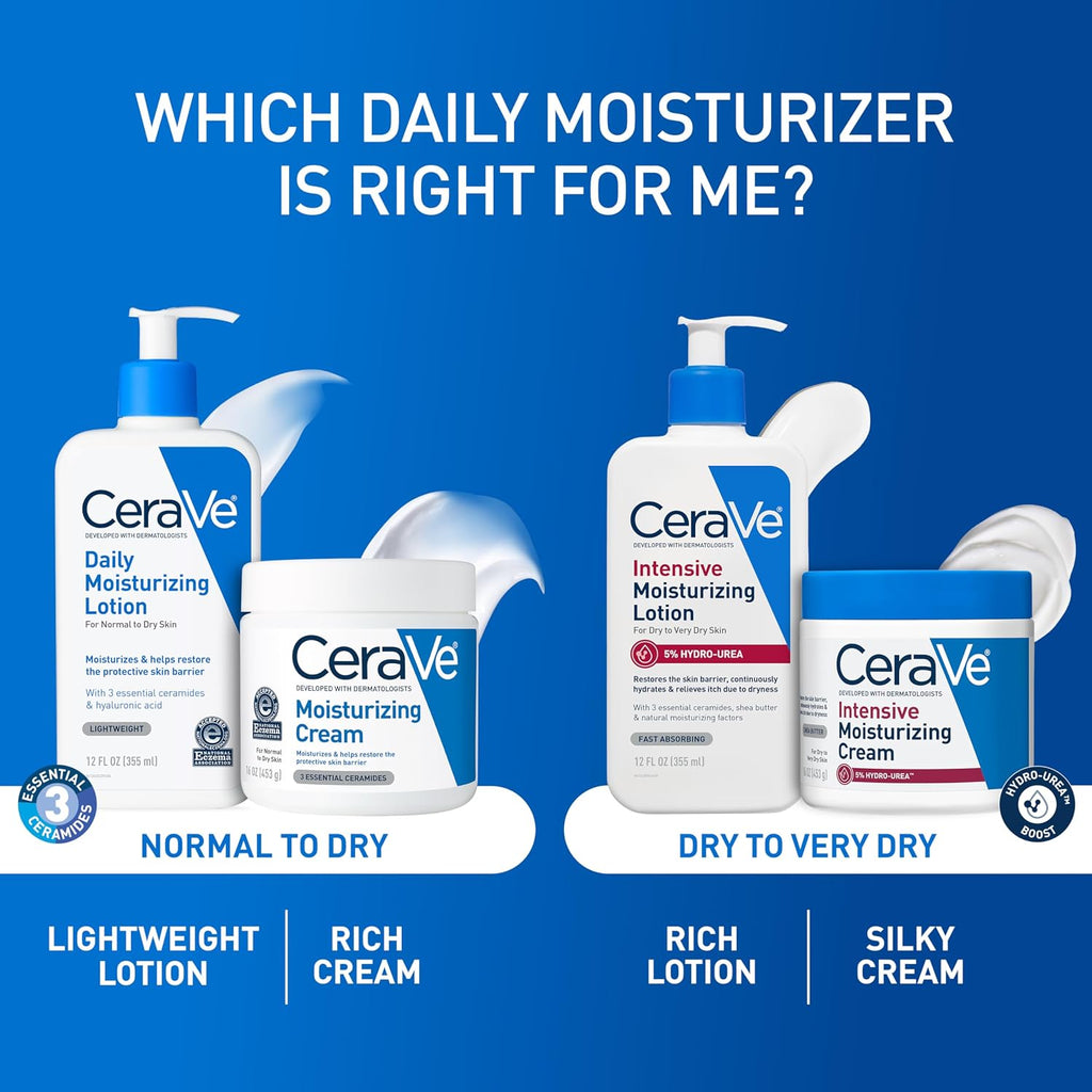 CeraVe Daily Moisturizing Lotion. Face and Body Lotion. Skin care. 12oz | Hyaluronic Acid. Lotion For Dry Skin. Skin Barrier Repair. Ceramide Moisturizer. For Men and Women. Fragrance Free. Oil-Free