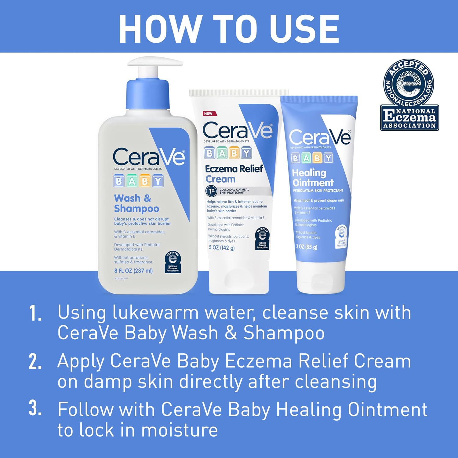 CeraVe Baby  Relief Cream.1% Colloidal Oatmeal Cream with Vitamin E & Ceramides.Soothes & Calms Itchy Skin.Developed with Pediatric Dermatologist.Fragrance Free.5oz.(Pack of 2)