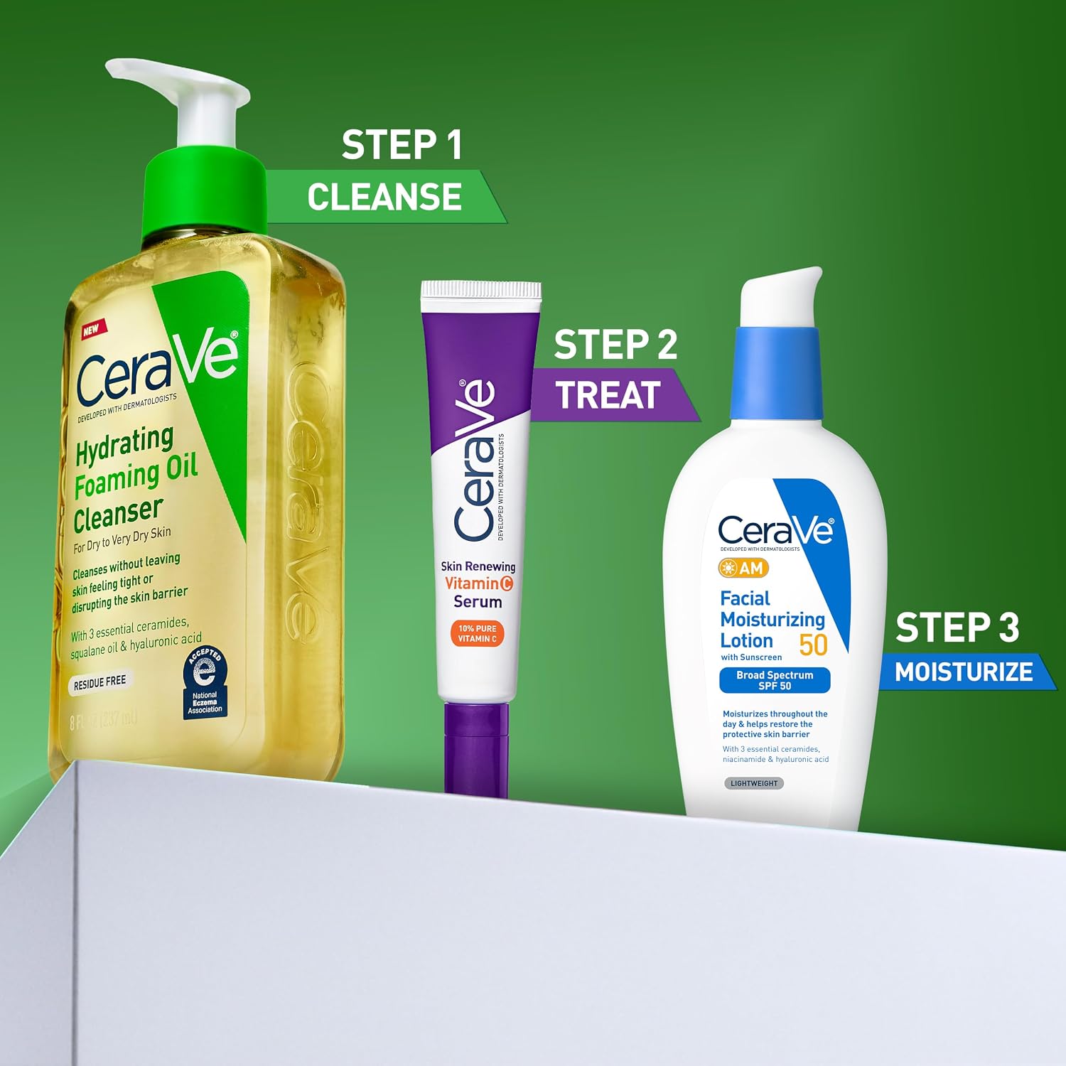 CeraVe Hydrating Foaming Oil Facial Cleanser with Hyaluronic Acid. 19oz | Squalane Face & Body Wash with Double-Cleansing Efficacy Removes Makeup without Residue. For Dry To Very Dry Skin