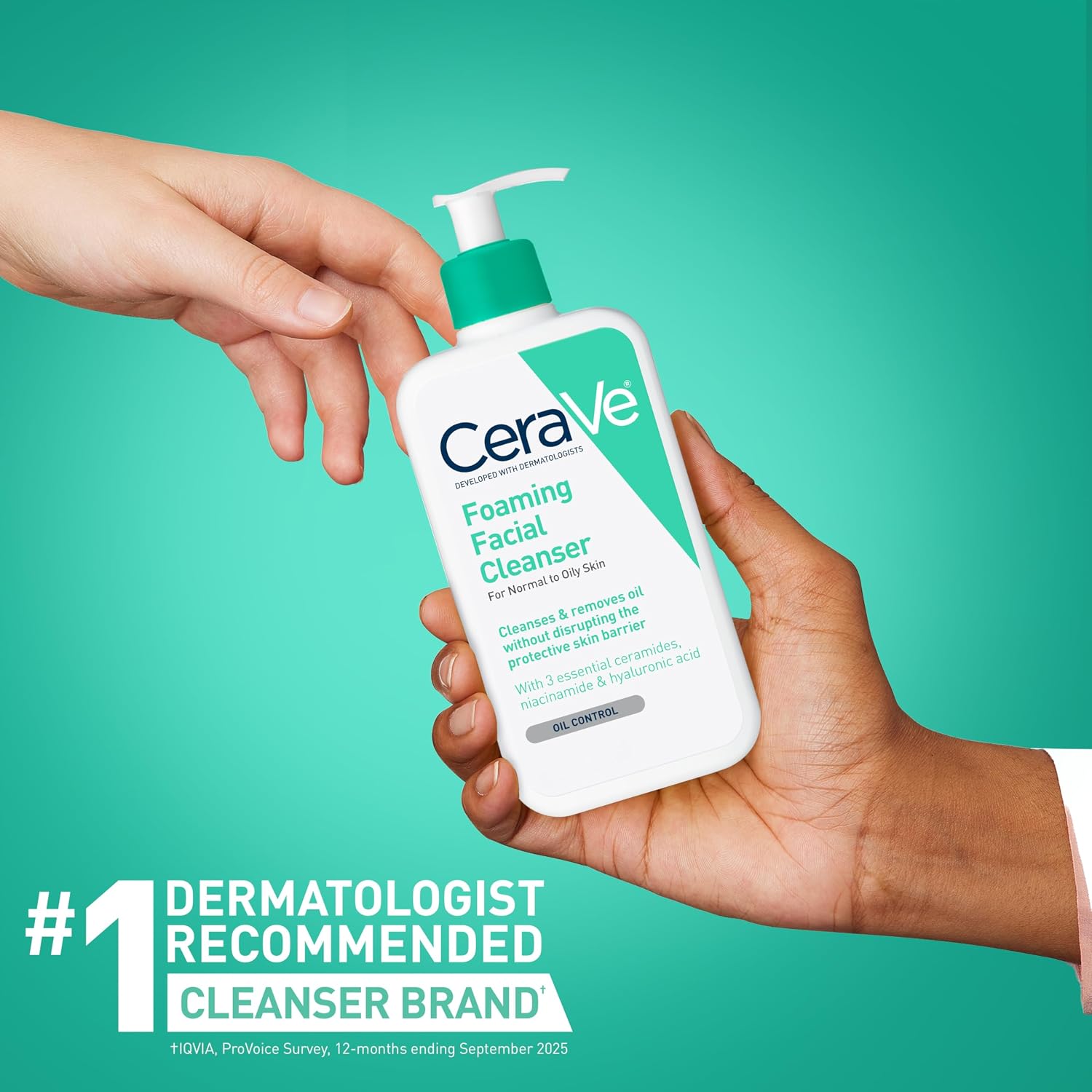 CeraVe Foaming Facial Cleanser. Face Wash for Oily Skin. 8fl oz | Skin Care with Hyaluronic Acid & Niacinamide. Makeup Remover. Daily Face Wash For Men & Women. Fragrance Free. Oil Control