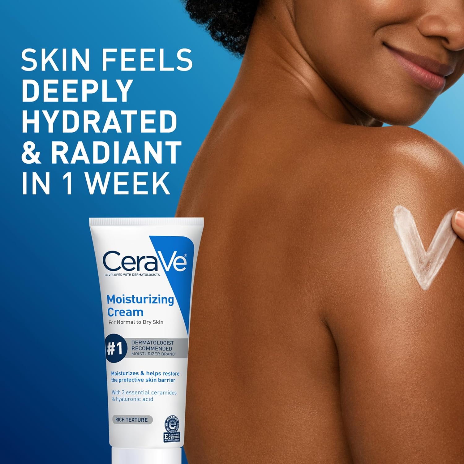 CeraVe Moisturizing Cream. Face Body Moisturizer. Normal to Dry Skin. 8 Fl Oz