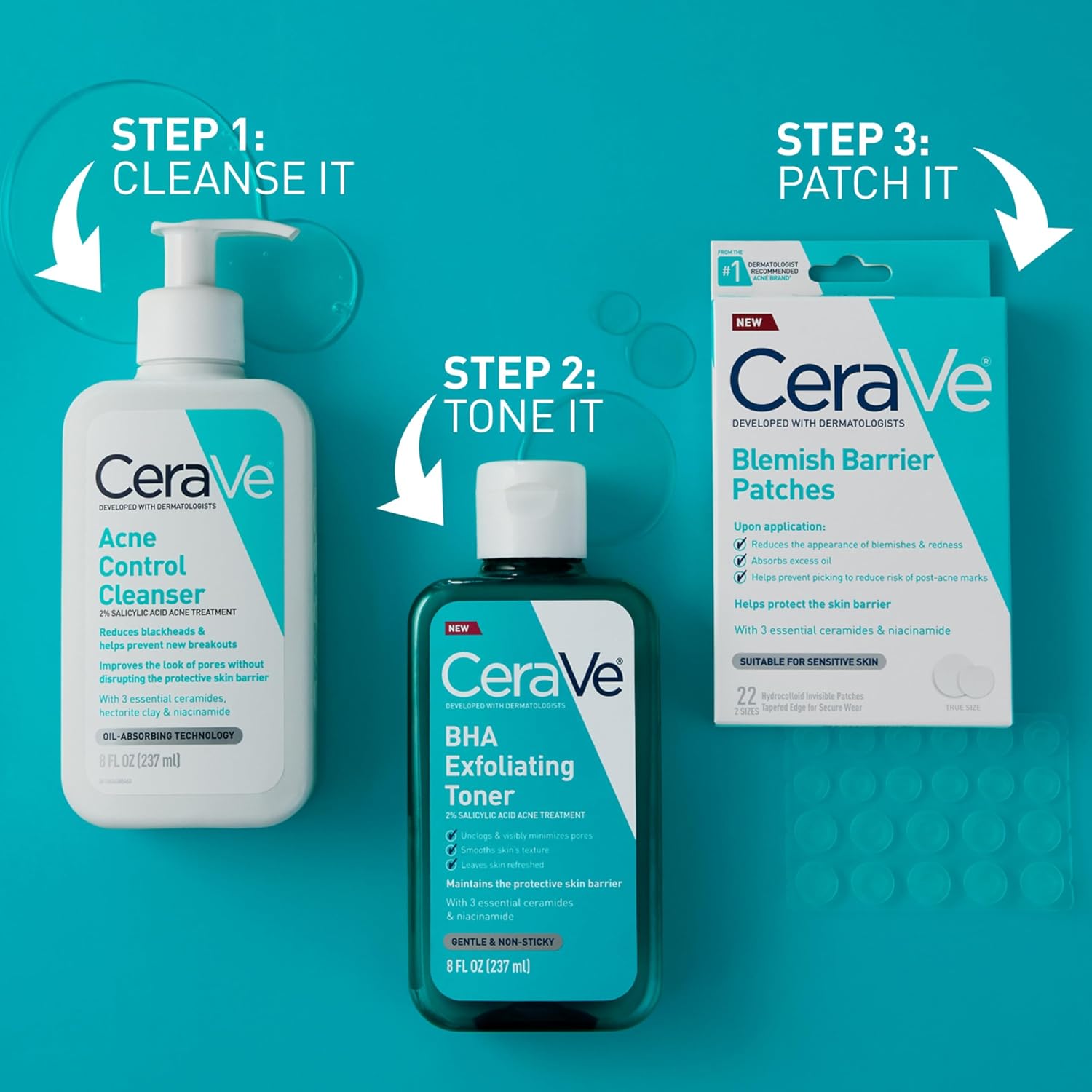 CeraVe BHA Exfoliating Facial Toner with Salicylic Acid & Niacinamide. 8oz | Hyaluronic Acid Skin Care Formula Acts As A Pore Minimizer For Face To Visibly Clear Blackheads and Smooth Texture