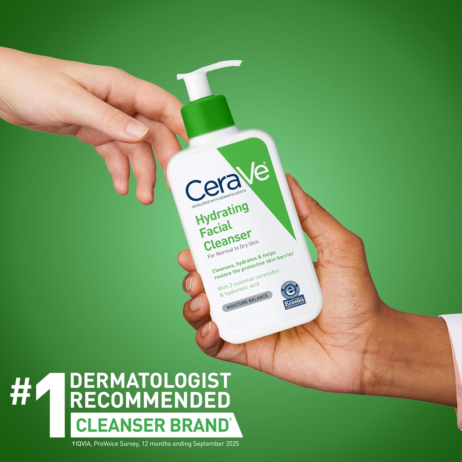 CeraVe Hydrating Cleanser with Hyaluronic Acid. Face Wash for Dry Skin.19oz | Skin Care For Men and Women. Daily Cleanser & Makeup Remover with Glycerin & Ceramides. National Eczema Association Certified