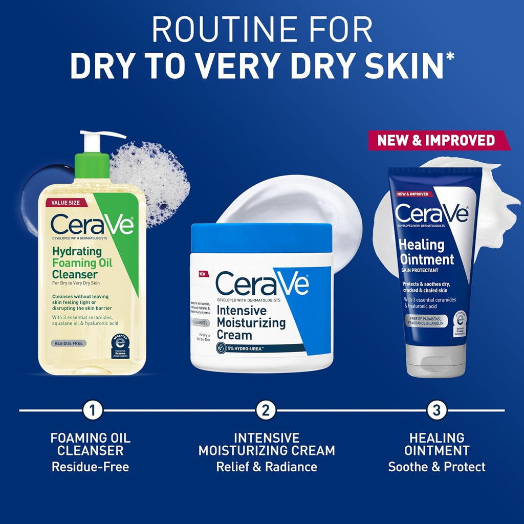 CeraVe Healing Ointment. Hyaluronic Acid Skin Protectant for Dry Skin. 3oz | Barrier Cream. Skin Care for Face & Body. Skin Barrier Repair with Ceramides & Petrolatum. Fragrance Free. Lanolin Free