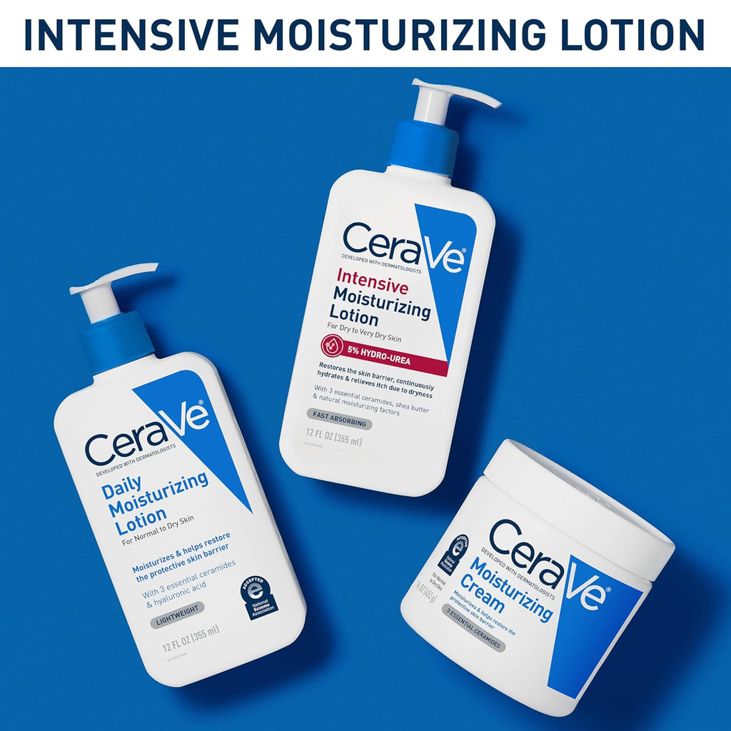 CeraVe Intensive Moisturizing Lotion. Shea Butter Body Lotion. 8oz | Relieves Signs of Extra Dry Skin with Hydro-Urea and Shea Butter In a Non-Greasy Formula For Rough. Tight and Itchy Skin