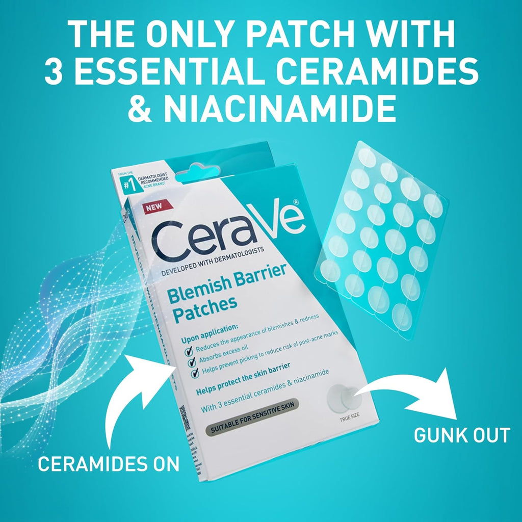 CeraVe Hydrocolloid Pimple Patches with Niacinamide. Ultra-Thin. 22ct | Absorbs Oil with Niacinamide and Ceramides. Ultra-Thin Acne Patches That Blend Into All Skin Tones. For Sensitive Skin