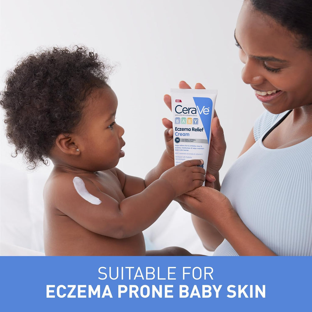 CeraVe Baby Relief Cream with 1% Colloidal Oatmeal & Vitamin E. 5oz | Baby Eczema Cream with Ceramides Helps Soothe and Calm Itchy Skin. Fragrance-Free. Developed with Pediatric Dermatologist